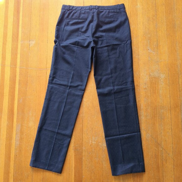 HUGO BOSS Wool Blend Lightweight Office MId-Rise Business Pants in Navy Microdot - Picture 5 of 15